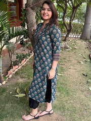 Peacock Kantha kurta