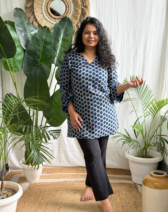 Slate Mandala Print Short Kurti