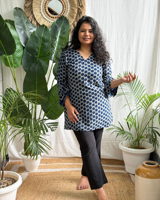 Slate Mandala Print Short Kurti