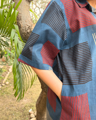 Blue Checks easy breezy kurti top