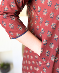 Maroon buti coord set