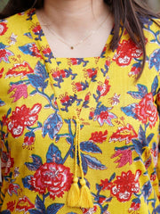 Mustard yellow cotton suit set
