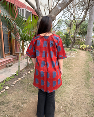 Maroon jharokha Top
