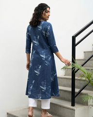 Indigo Slub Aline Kurta