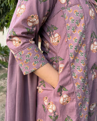 Onion Pink Aline Lacework full suit set