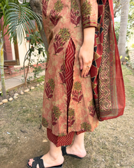 Rust Buta Sanganeri full suit set