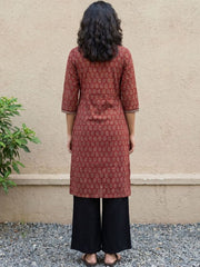 Maroon Ambi kurta