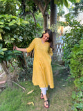 Lemon Buti Basic Kurta - MYSANSKRITAM