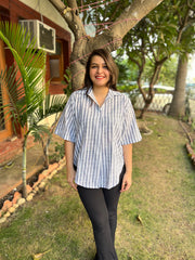 Indowestern Cotton free flow top - MYSANSKRITAM