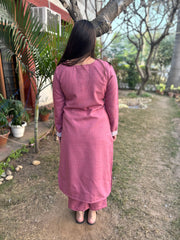 Pink woollen coord set