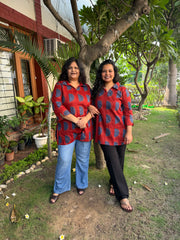 Maroon circle short kurti