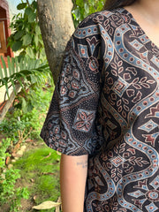 Black Bhujodi print Shirt - MYSANSKRITAM