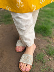 Mustard Ikkat print co-ord set