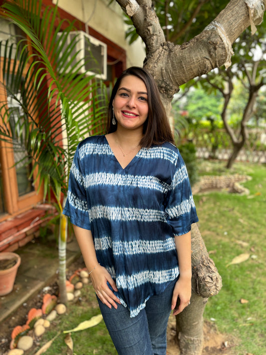 Shibori Modal silk free flow top