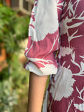 Pink White floral dress - MYSANSKRITAM