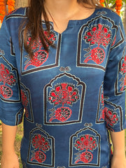 Premium Indigo Modal kurta - MYSANSKRITAM