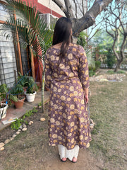 Light purple floral Aline Kurta