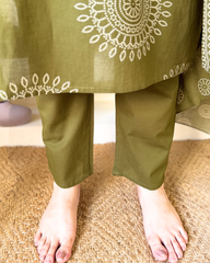 Mehendi green suit set