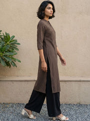 Coffee Brown Straight Kurta