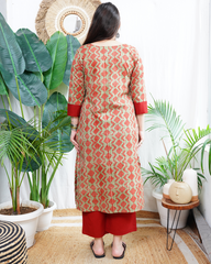 Mehendi green designer kurta duppata set