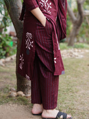 Wine Big Buta suit set
