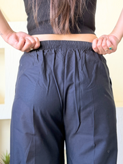 Black Lacework Palazzo from the back by Sanskritam