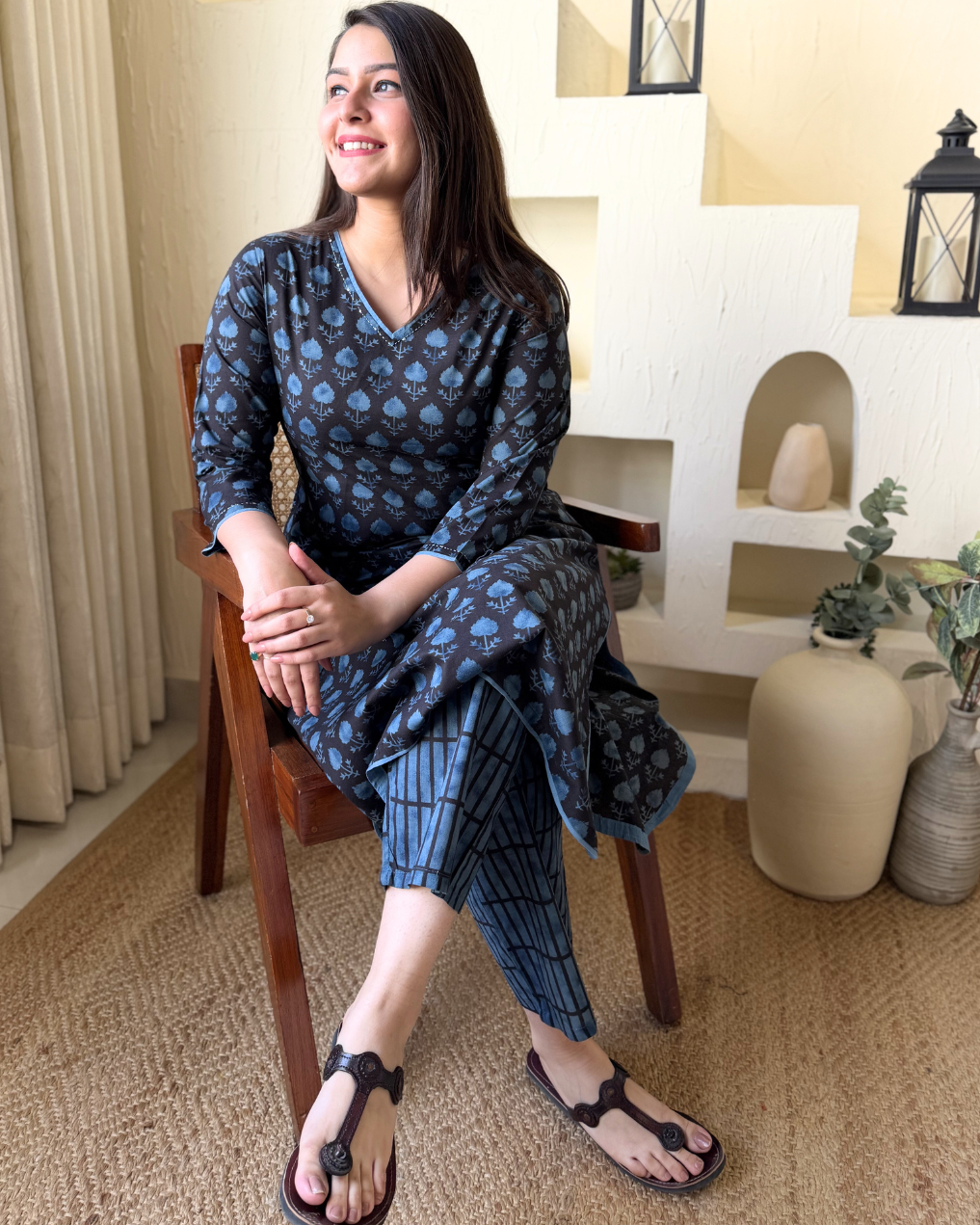 Dark Blue small tree coord set