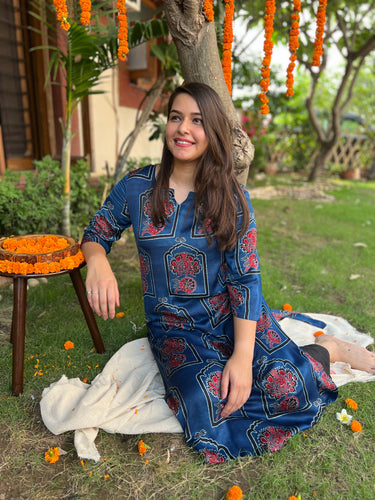 Premium Indigo Modal kurta