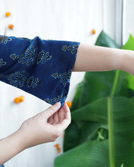 Premium modal indigo floral kurta