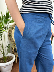 Soft denim indowestern palazzo