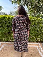 Black Kantha Ambi kurta