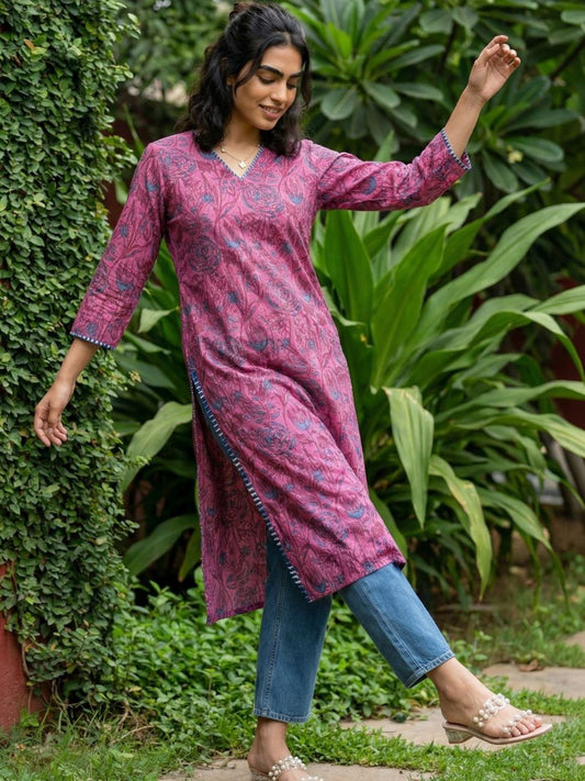Onion abstract Long Kurta