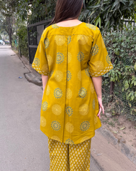 Mustard circle coord set