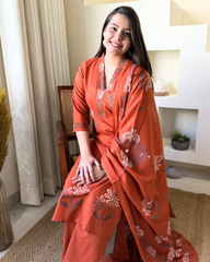 Saffron Block flower suit set