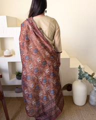 Cream buta Chanderi full suit set