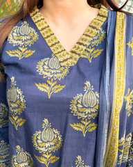 Indigo Buta Full suit set