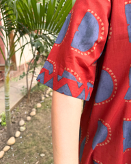 Maroon jharokha Top