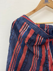 Indigo maroon lines palazzo - MYSANSKRITAM