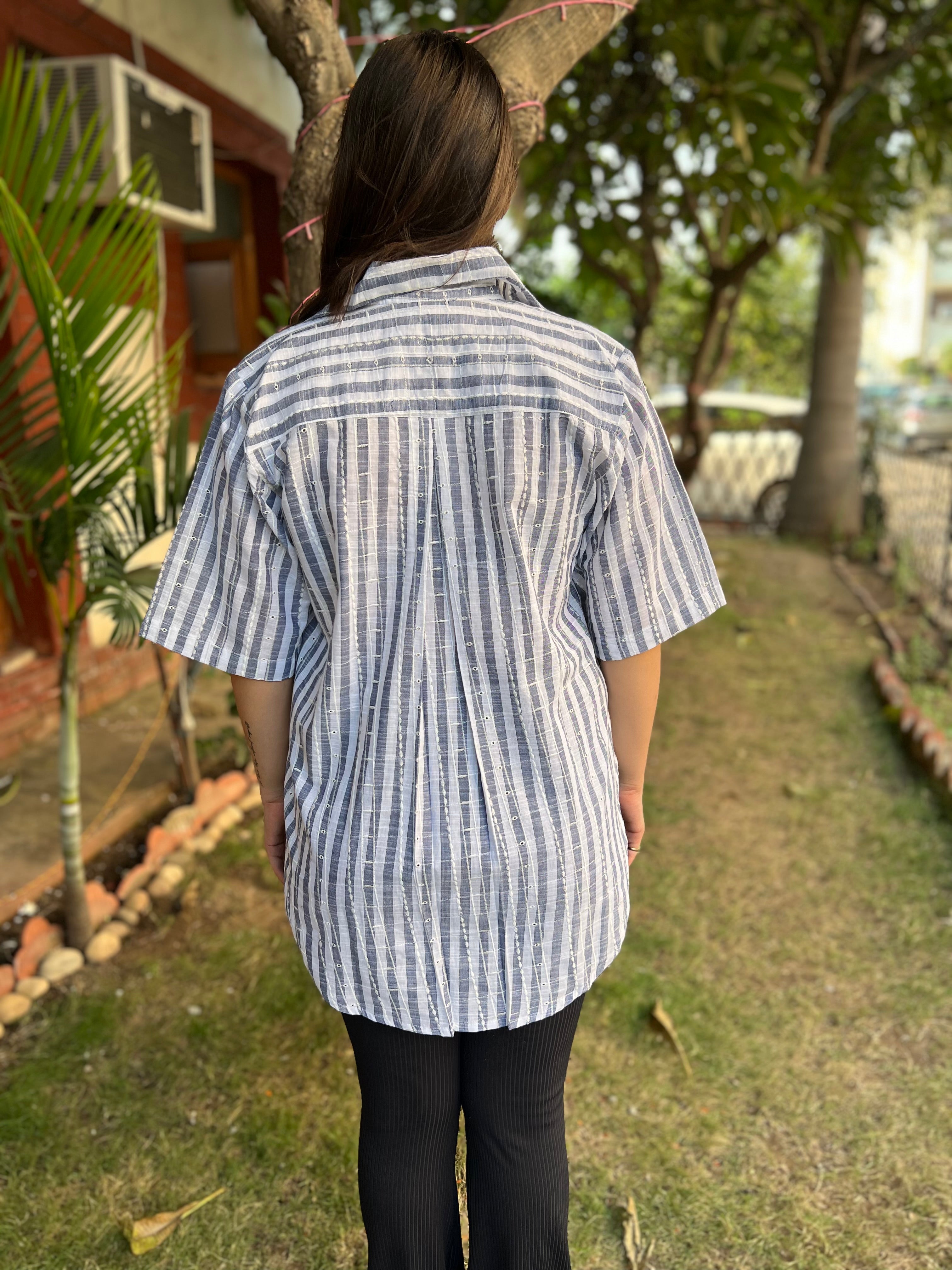 Indowestern Cotton free flow top - MYSANSKRITAM