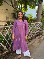 Lavender big ambi aline kurta