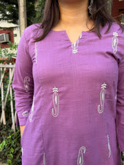 Lavender big ambi aline kurta