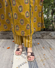 Mustard circle Aline full suit set