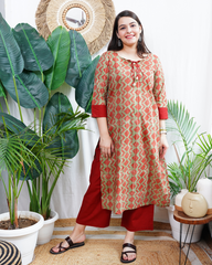 Mehendi green designer kurta duppata set