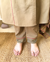 Mehendi green embroidered suit set