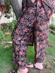 Black Kalamkari Palazzo - MYSANSKRITAM