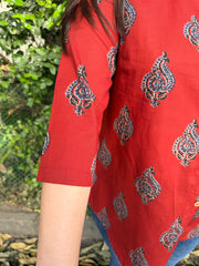 Maroon buta Shirt