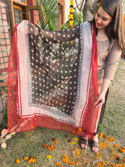 Mouse embroidered kurta duppata set