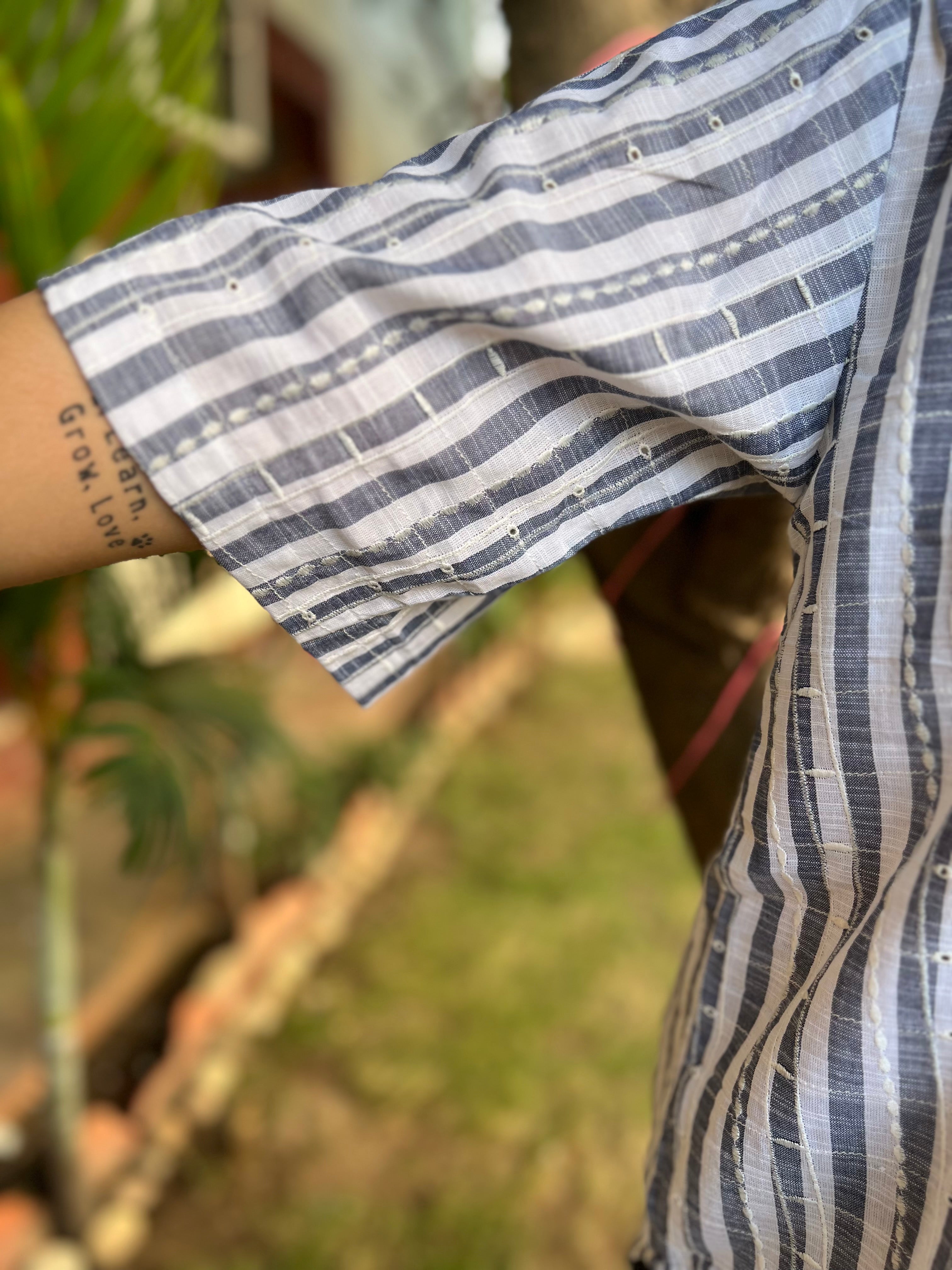 Indowestern Cotton free flow top - MYSANSKRITAM