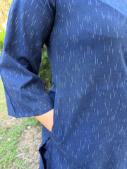 Indigo HANDLOOM IKKAT coord set