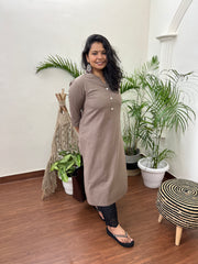 Mouse color basic kurta - MYSANSKRITAM